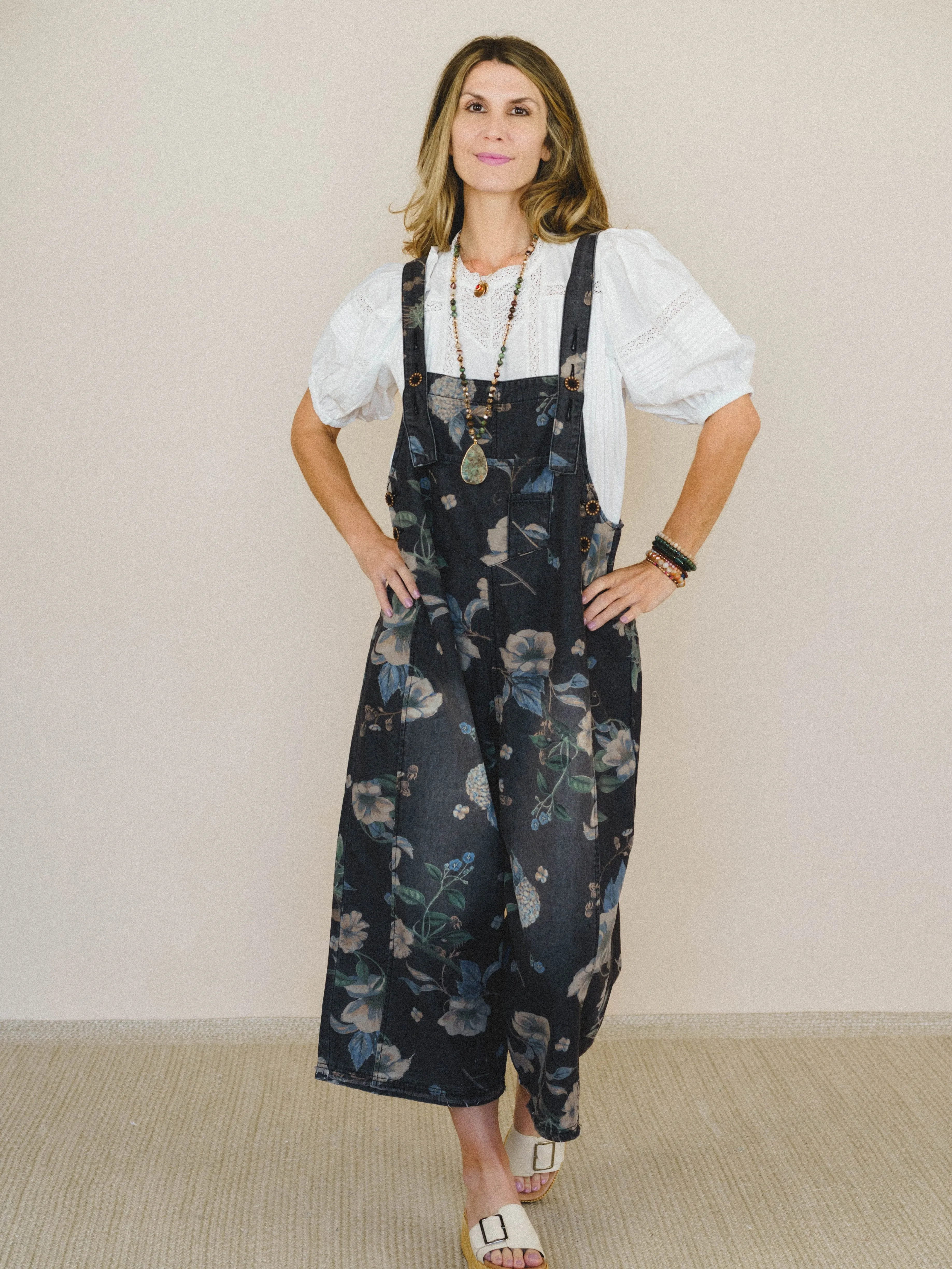 High Hopes Slouchy Denim Overalls - Black Denim sold by Three Bird Nest product image thumbnail 4