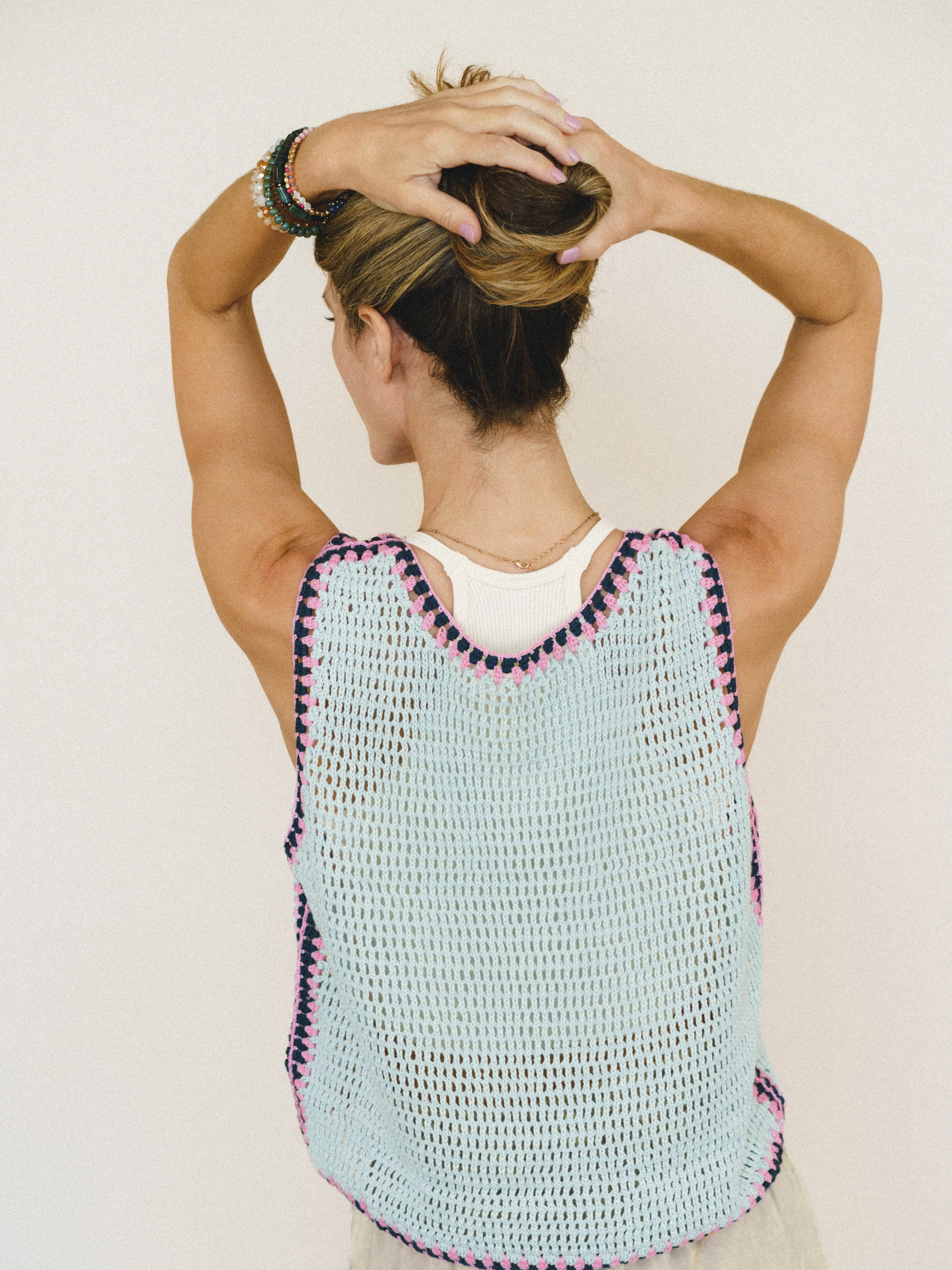 Beach Trips Crochet Tank - Powder Blue sold by Three Bird Nest product image thumbnail 3
