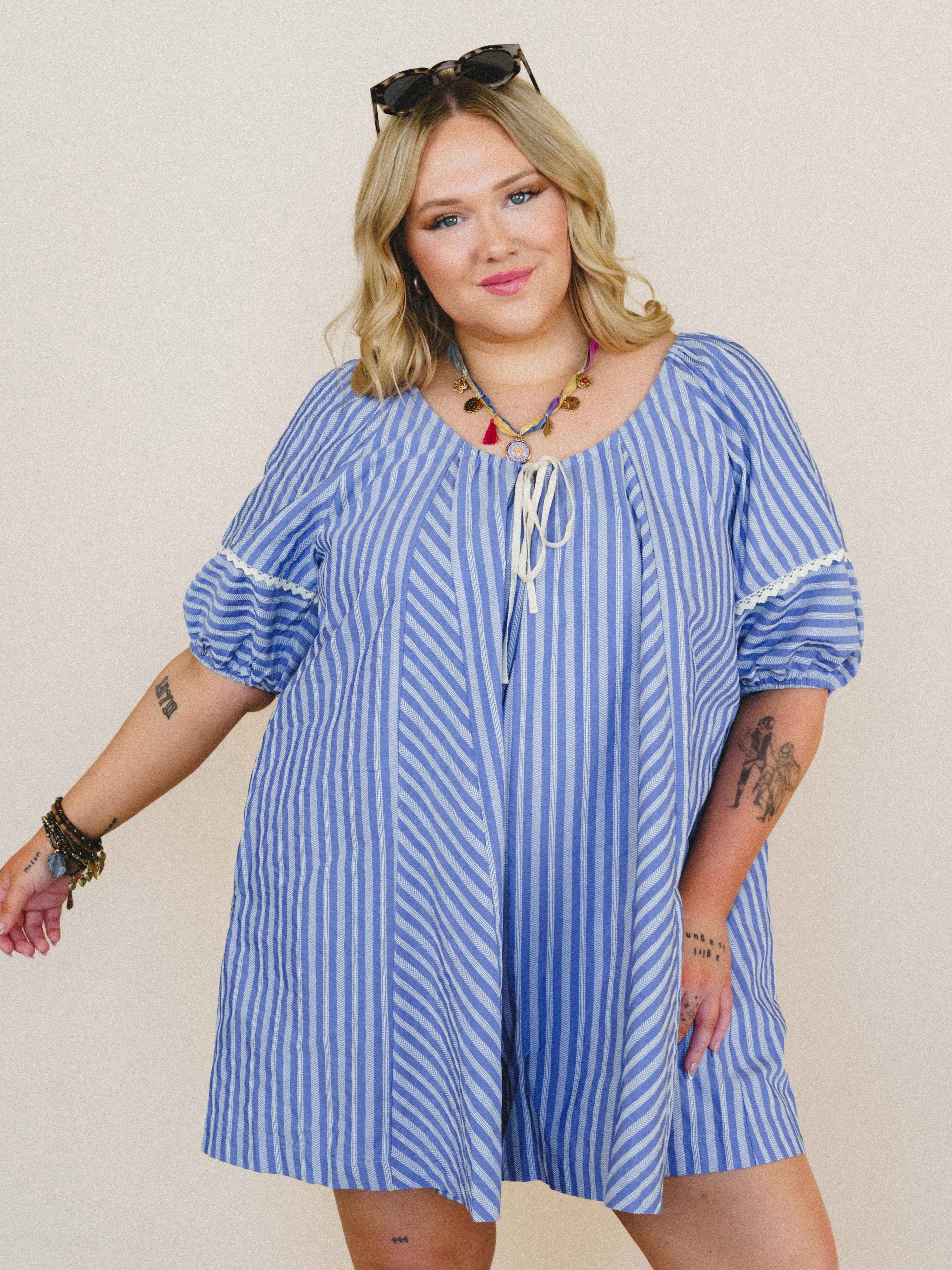 Springtime Romper - Denim Blue sold by Three Bird Nest product image thumbnail 5