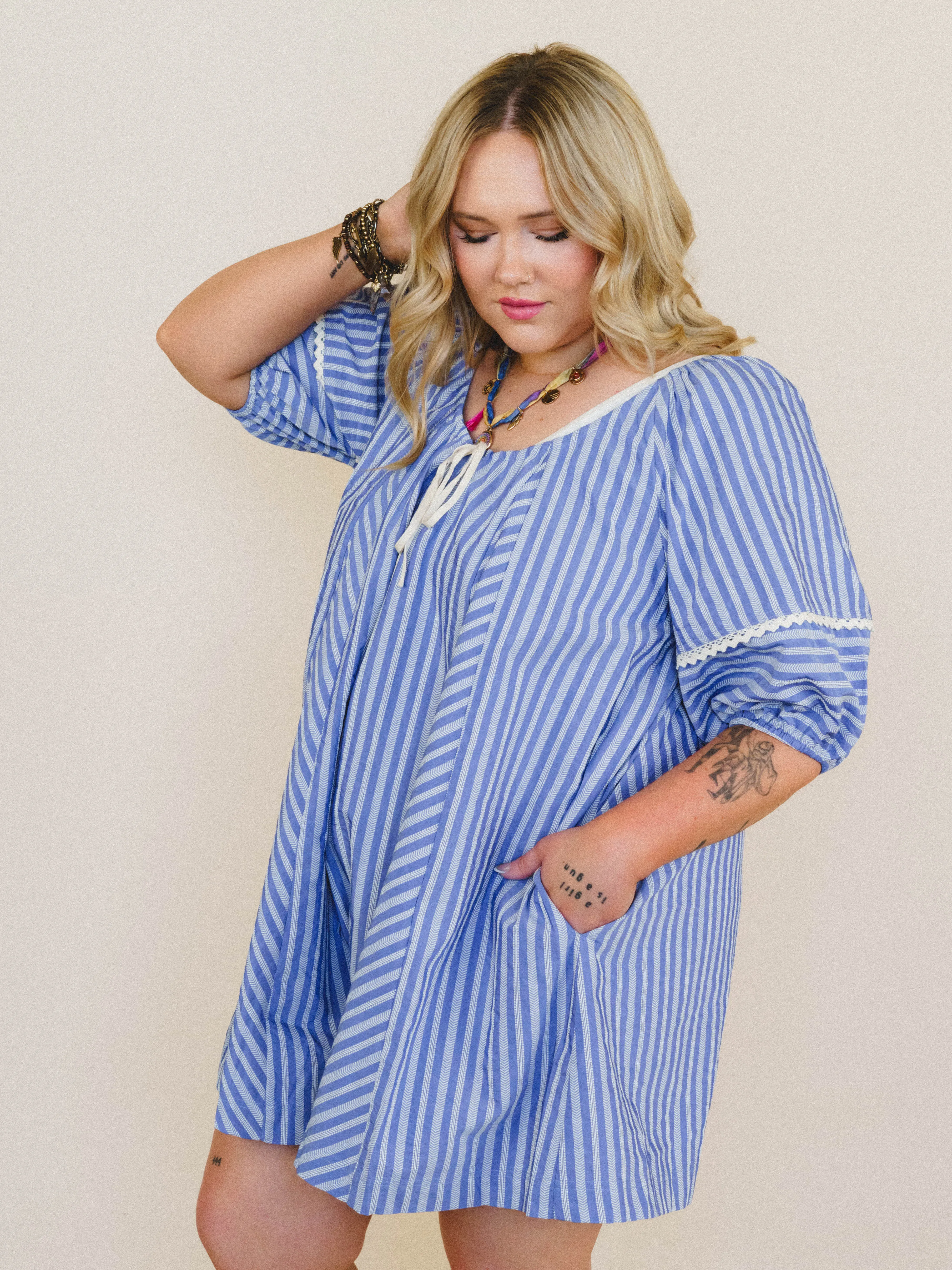 Springtime Romper - Denim Blue sold by Three Bird Nest product image thumbnail 2