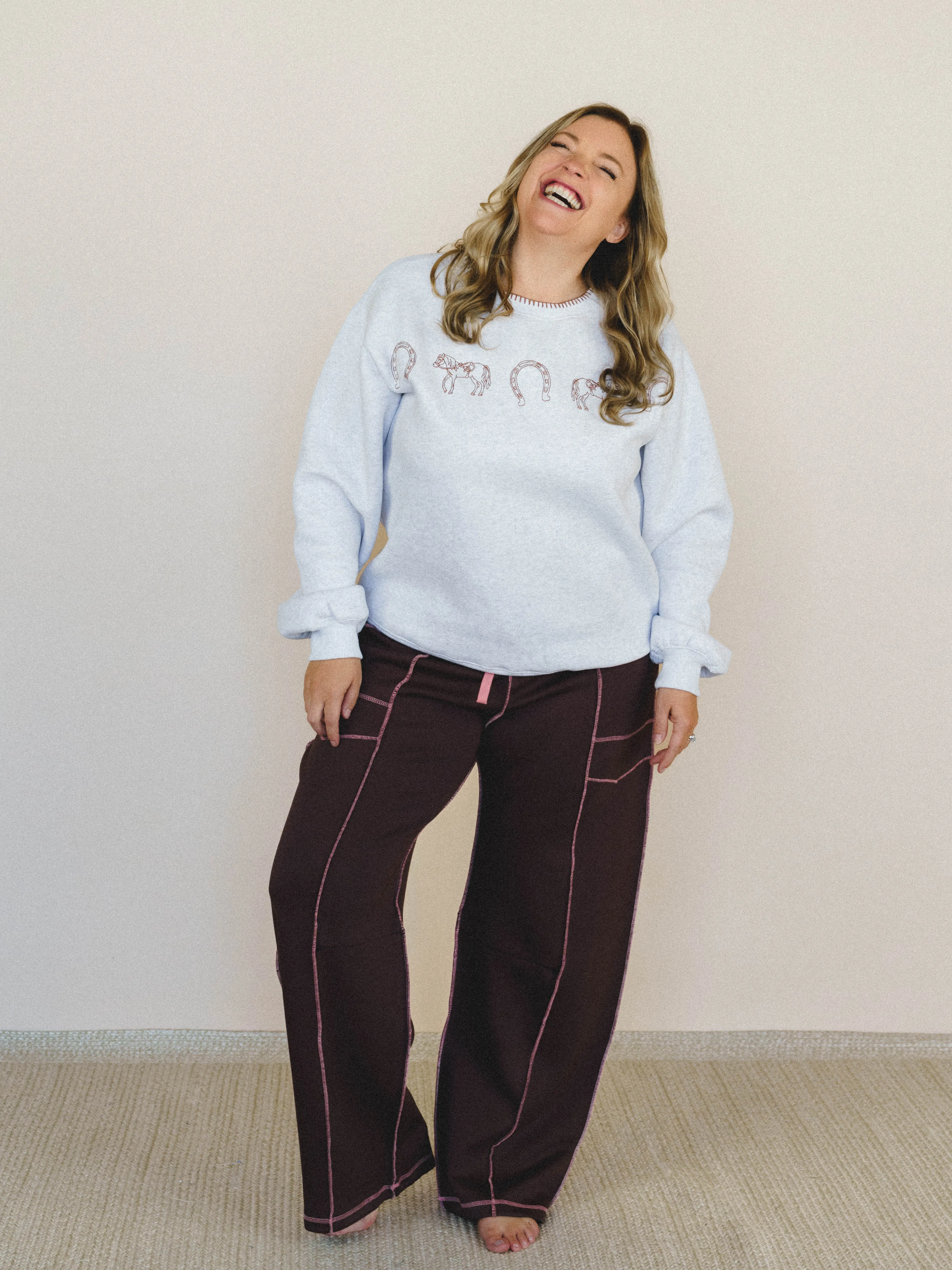 Hold My Horses Sweatshirt - Heather Gray sold by Three Bird Nest product image thumbnail 4