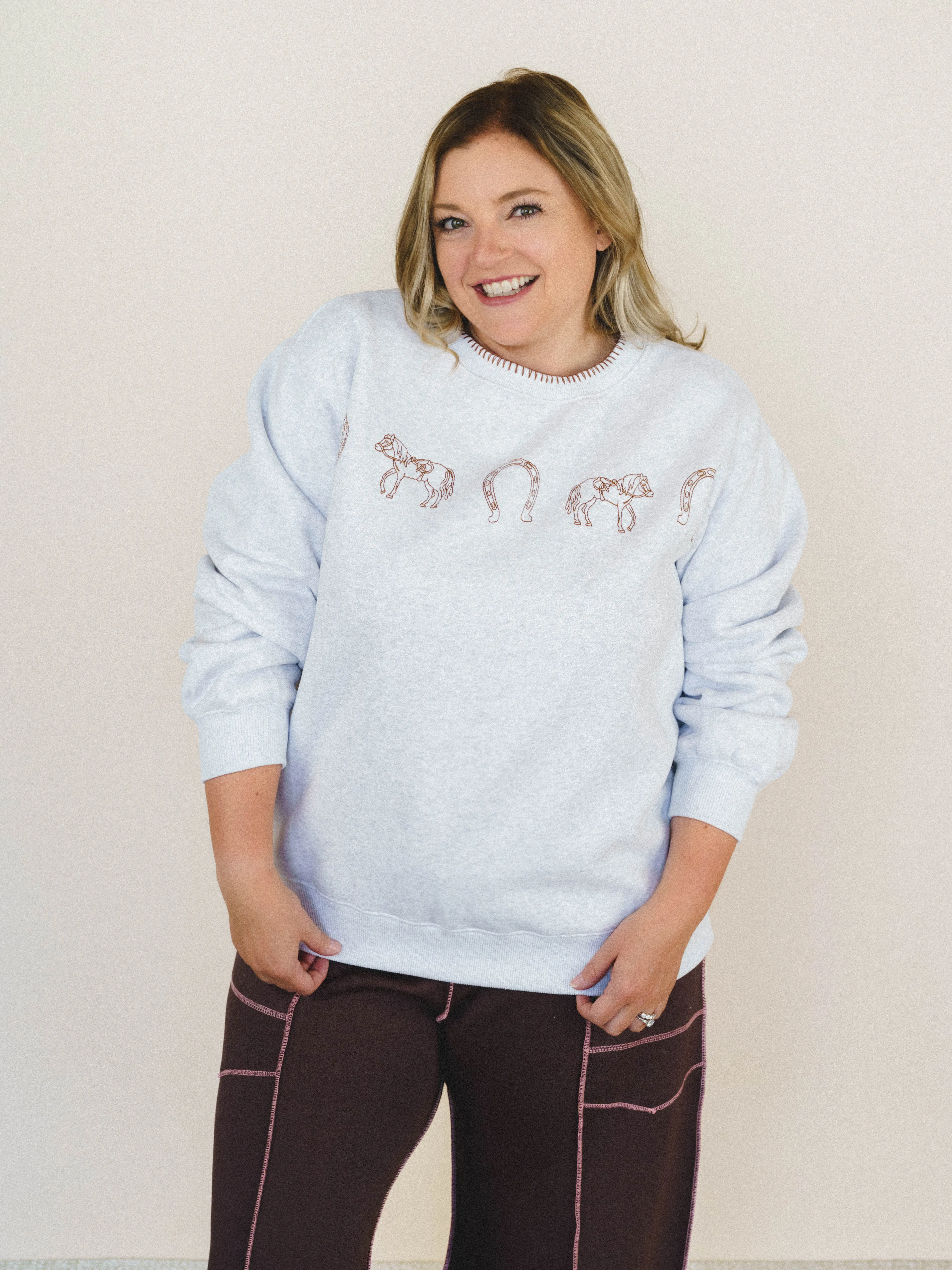 Hold My Horses Sweatshirt - Heather Gray sold by Three Bird Nest