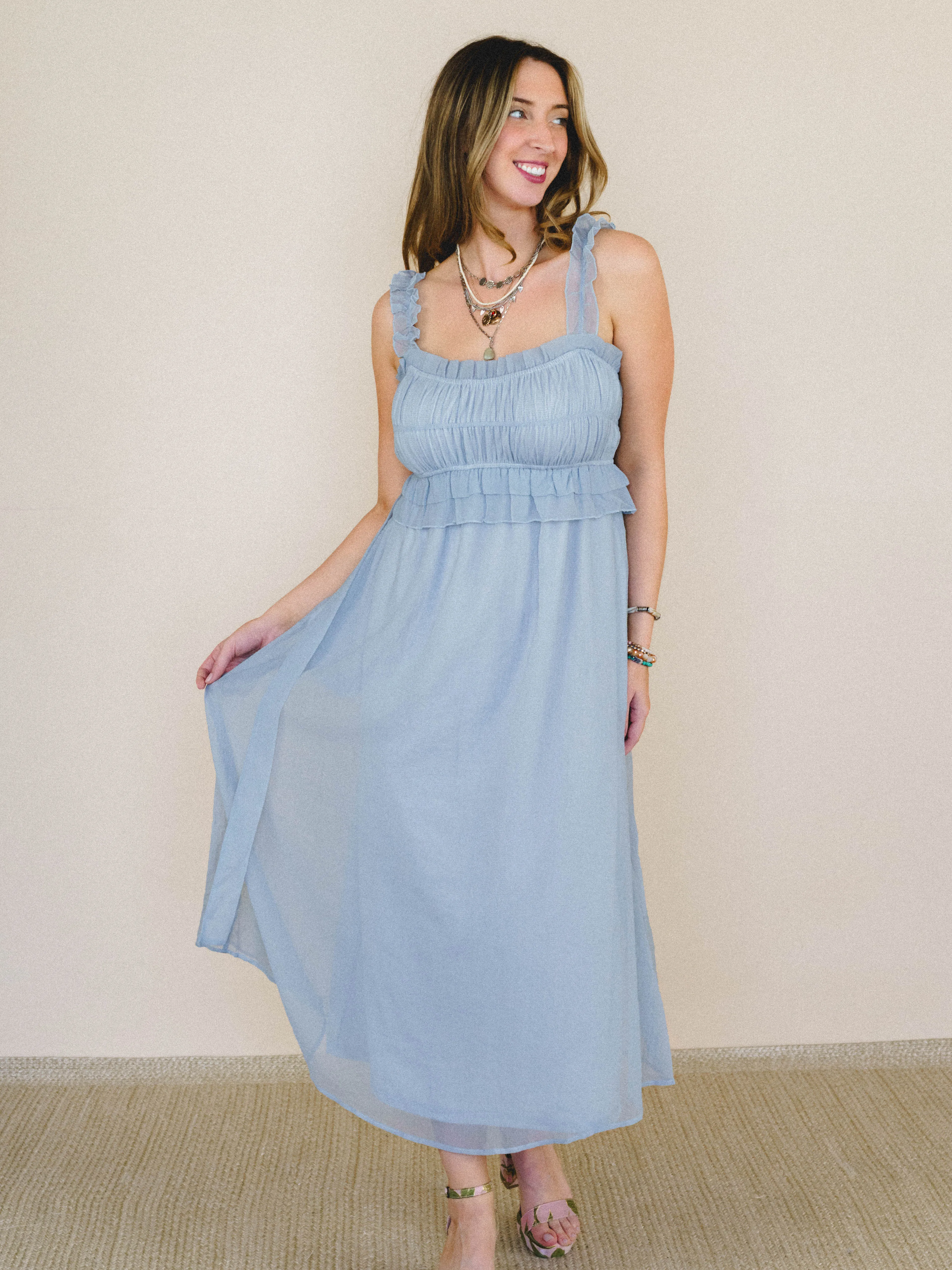 Spring Affair Dress - Pale Blue sold by Three Bird Nest