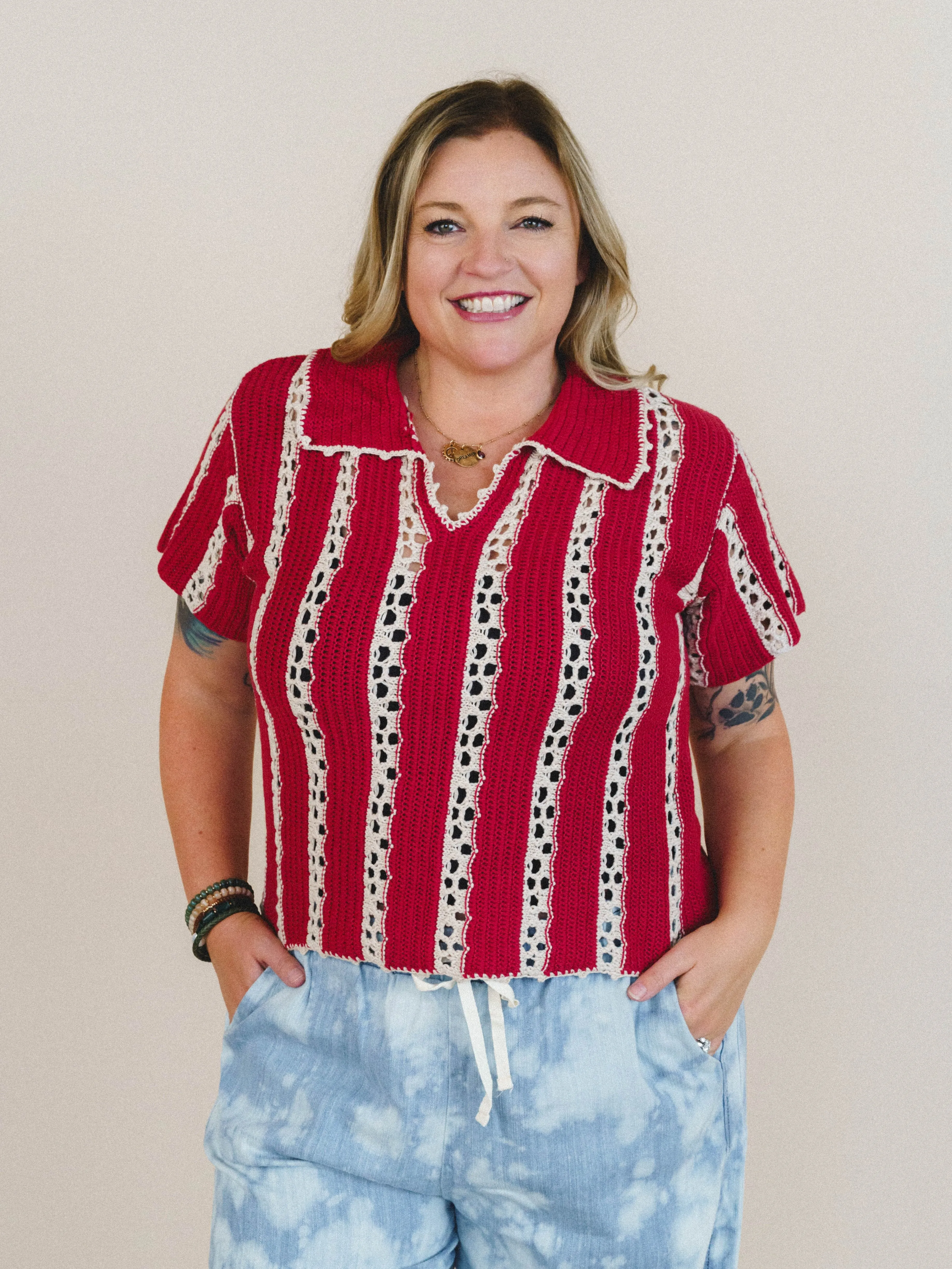 Spring Fling Top - Red sold by Three Bird Nest product image thumbnail 3