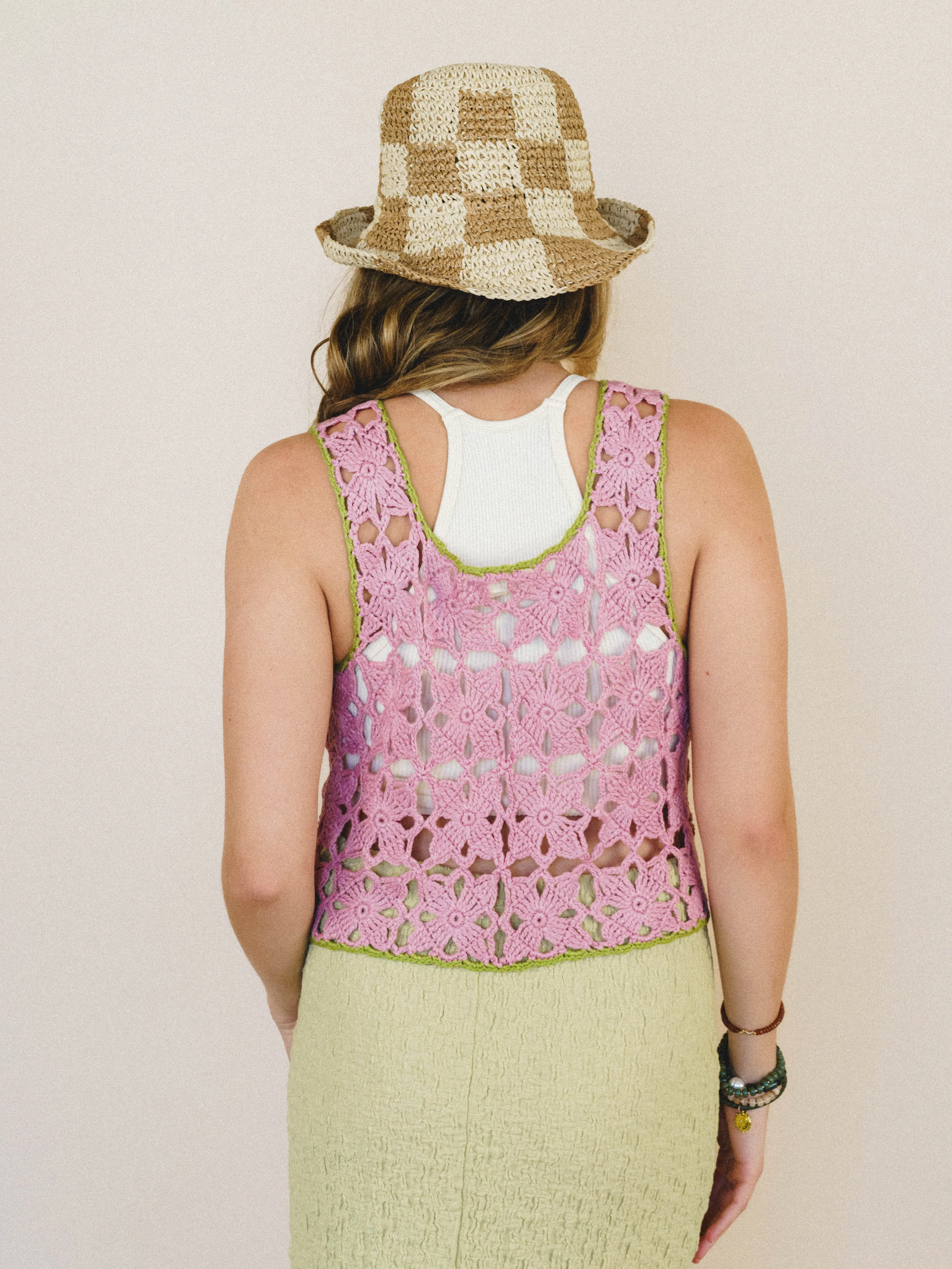 Island Awaits Crochet Vest - Strawberry sold by Three Bird Nest product image thumbnail 3