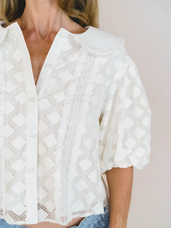 Vintage Treasures Blouse - Cream made by Listicle