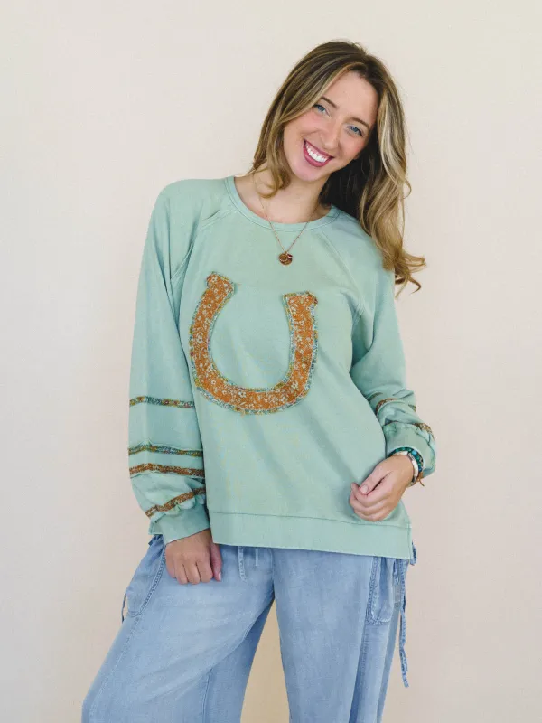 Lucky Flower Top - Sage made by mittoshop