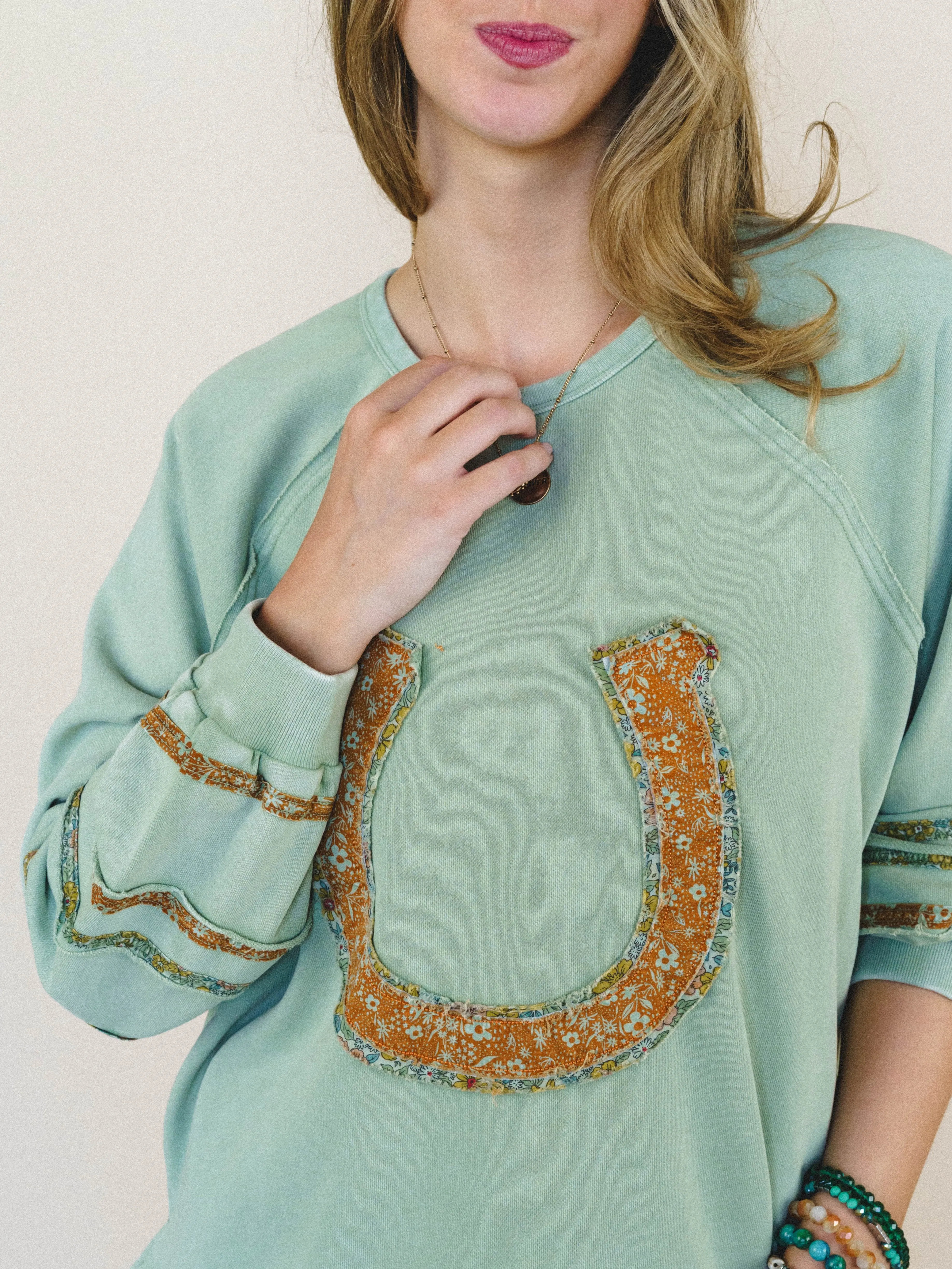 Lucky Flower Top - Sage sold by Three Bird Nest product image thumbnail 2