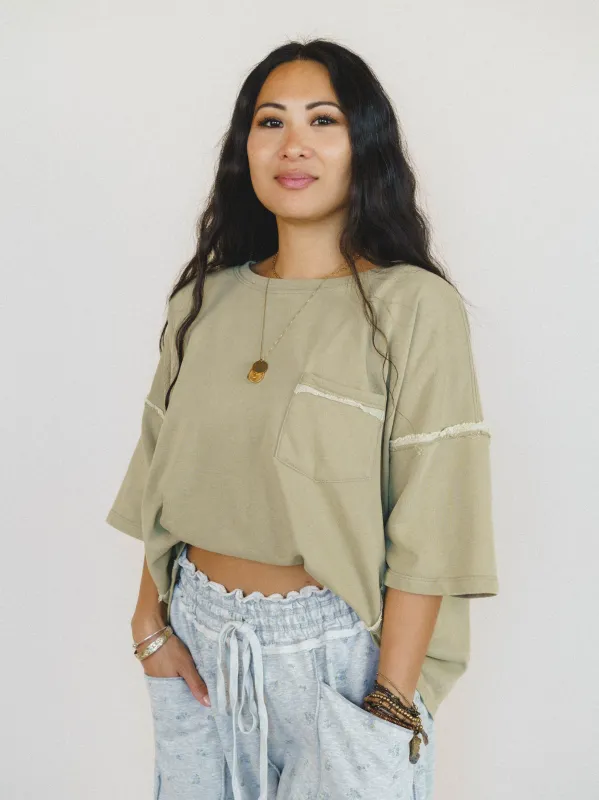 Birdie Tee - Olive made by easel