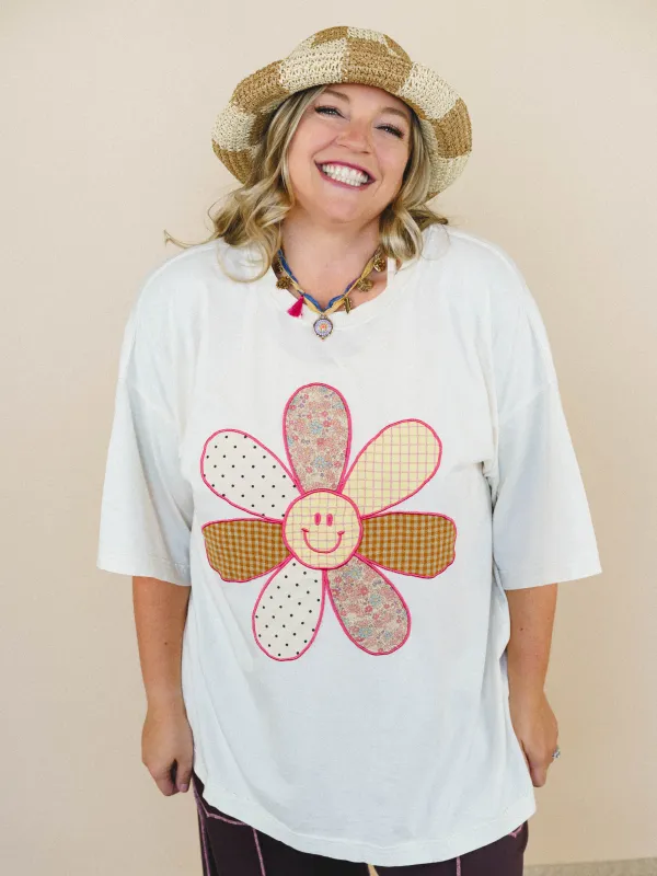 Daisy Drift Top - Off White made by easel