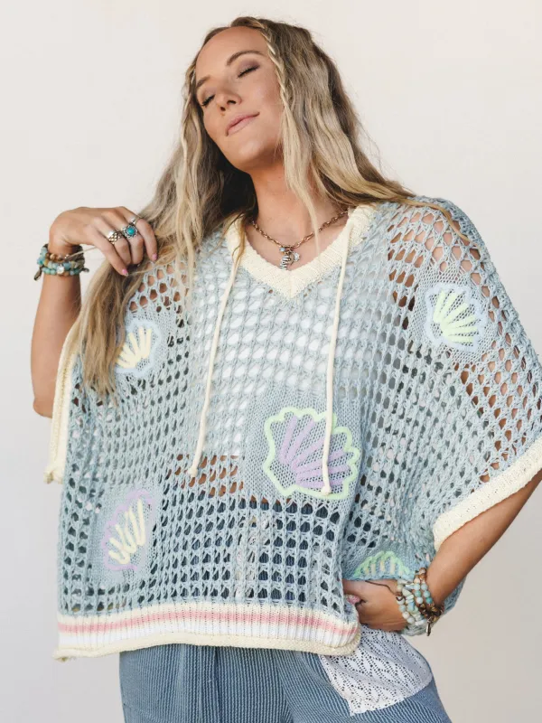 Seaside Trove Top - Seafoam Banana made by Three Bird Nest