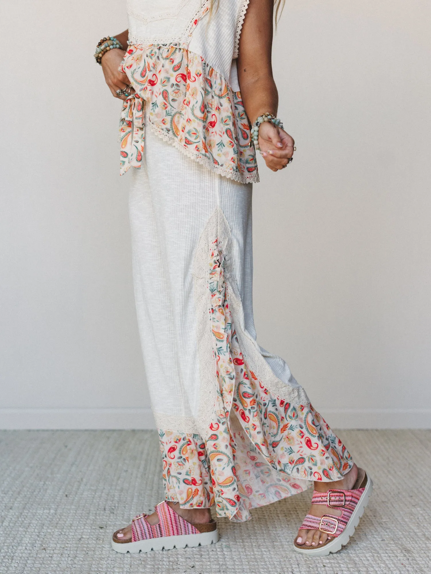 Meadow Wonder Pants - Natural sold by Three Bird Nest