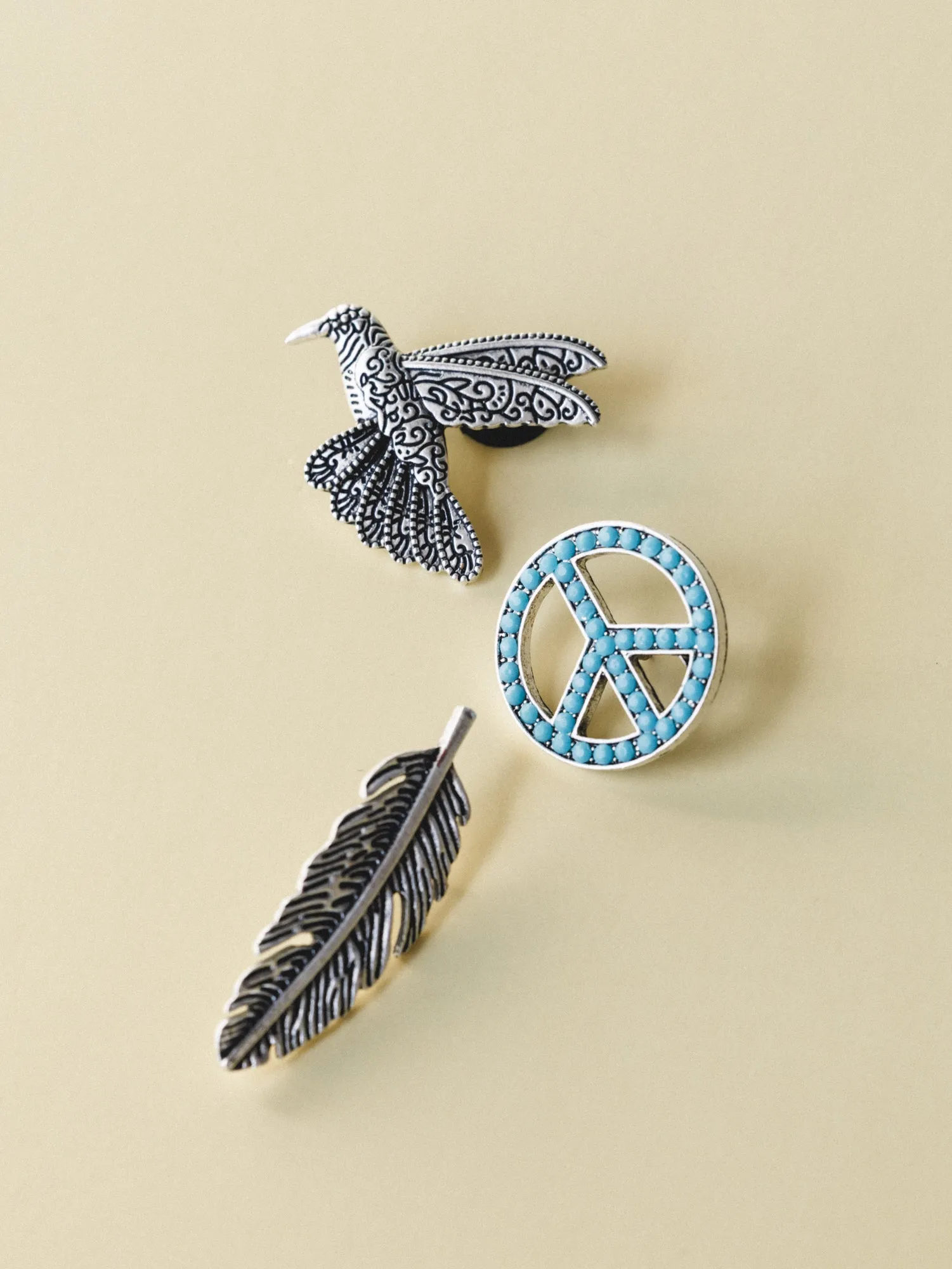 Free Bird Pin Set - Turquoise sold by Three Bird Nest product image thumbnail 2