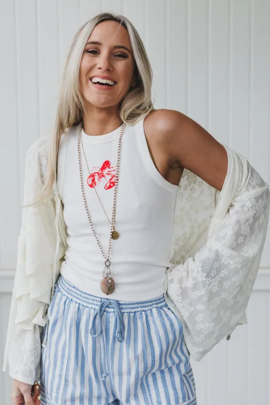Lobster Racerback Tank - Ivory made by Promesa