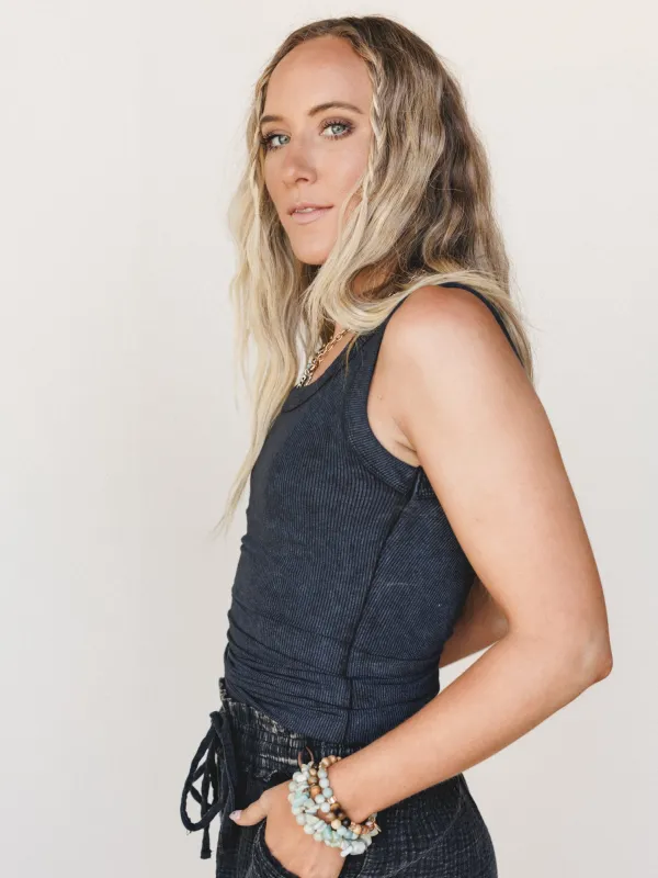 Boardwalk Tank Top - Black made by Zenana