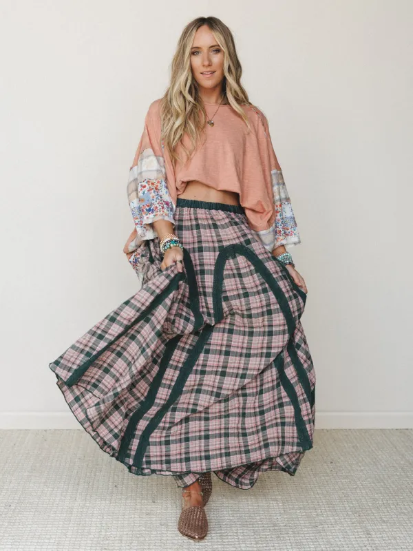 Aurora Maxi Skirt - Forest Green made by easel