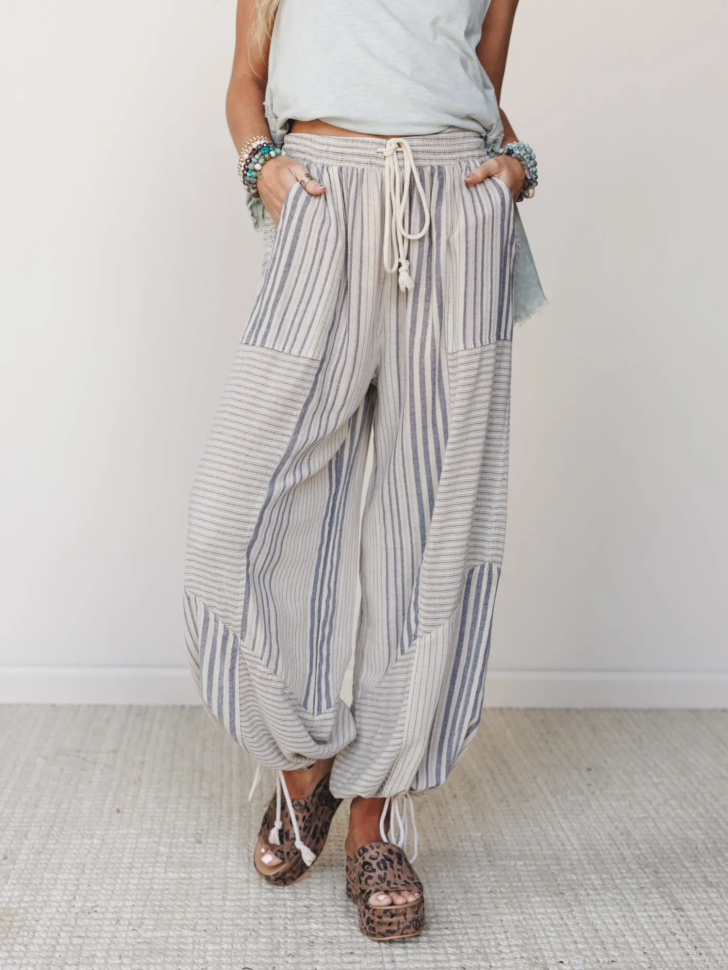 Solana Stripe Pants - Faded Sage sold by Three Bird Nest product image thumbnail 2