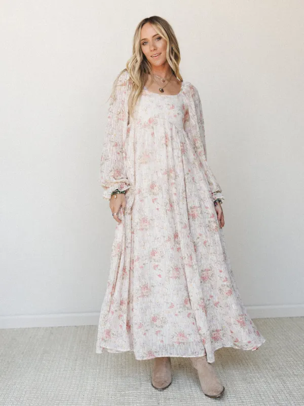 Garden Memories Maxi Dress - Cream Multi made by By Together