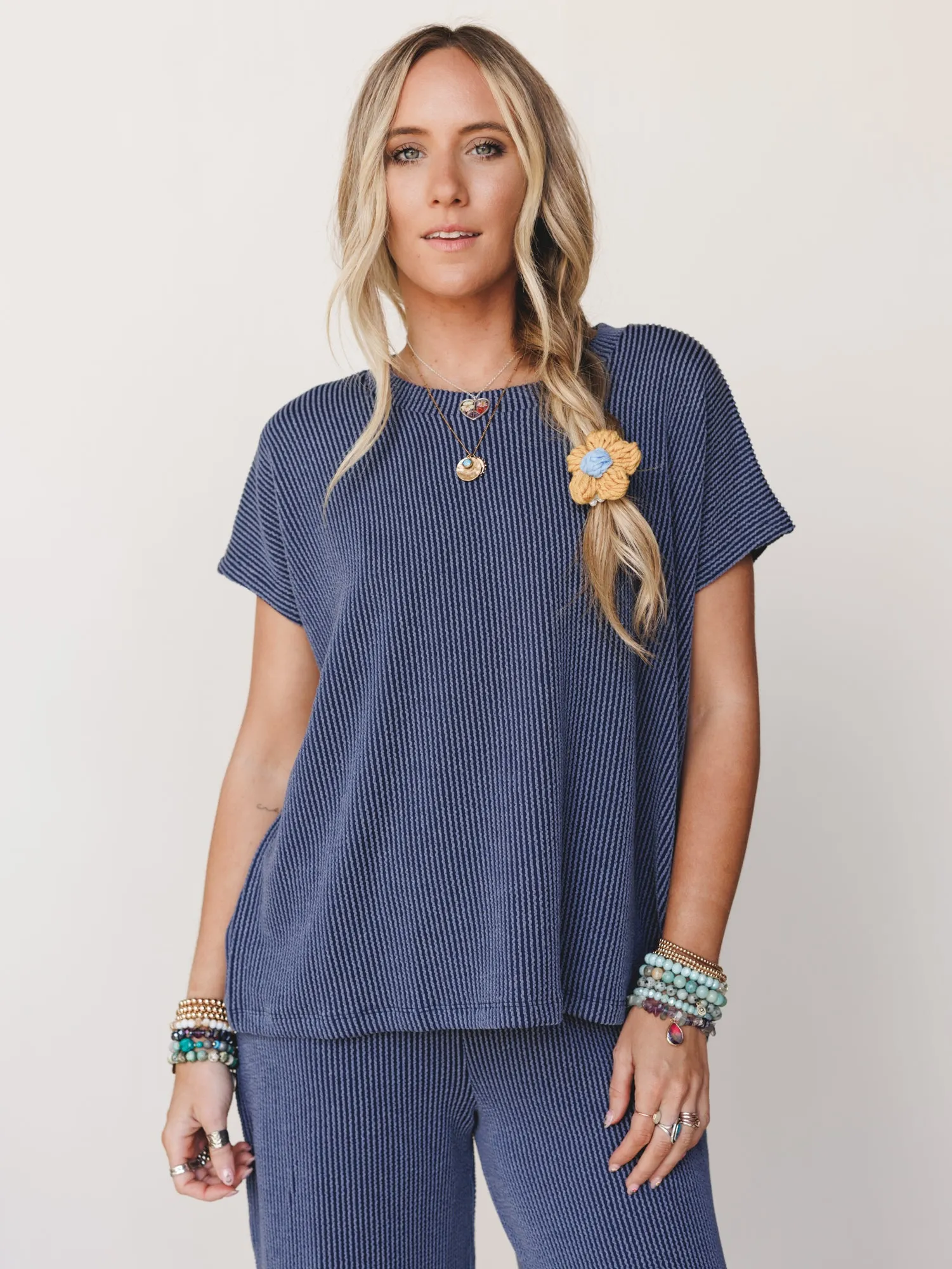 Set On It Pant And Tee Set - Navy sold by Three Bird Nest product image thumbnail 4