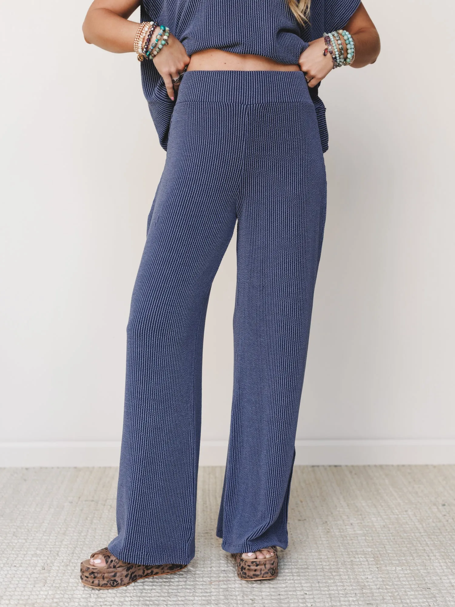 Set On It Pant And Tee Set - Navy sold by Three Bird Nest product image thumbnail 5
