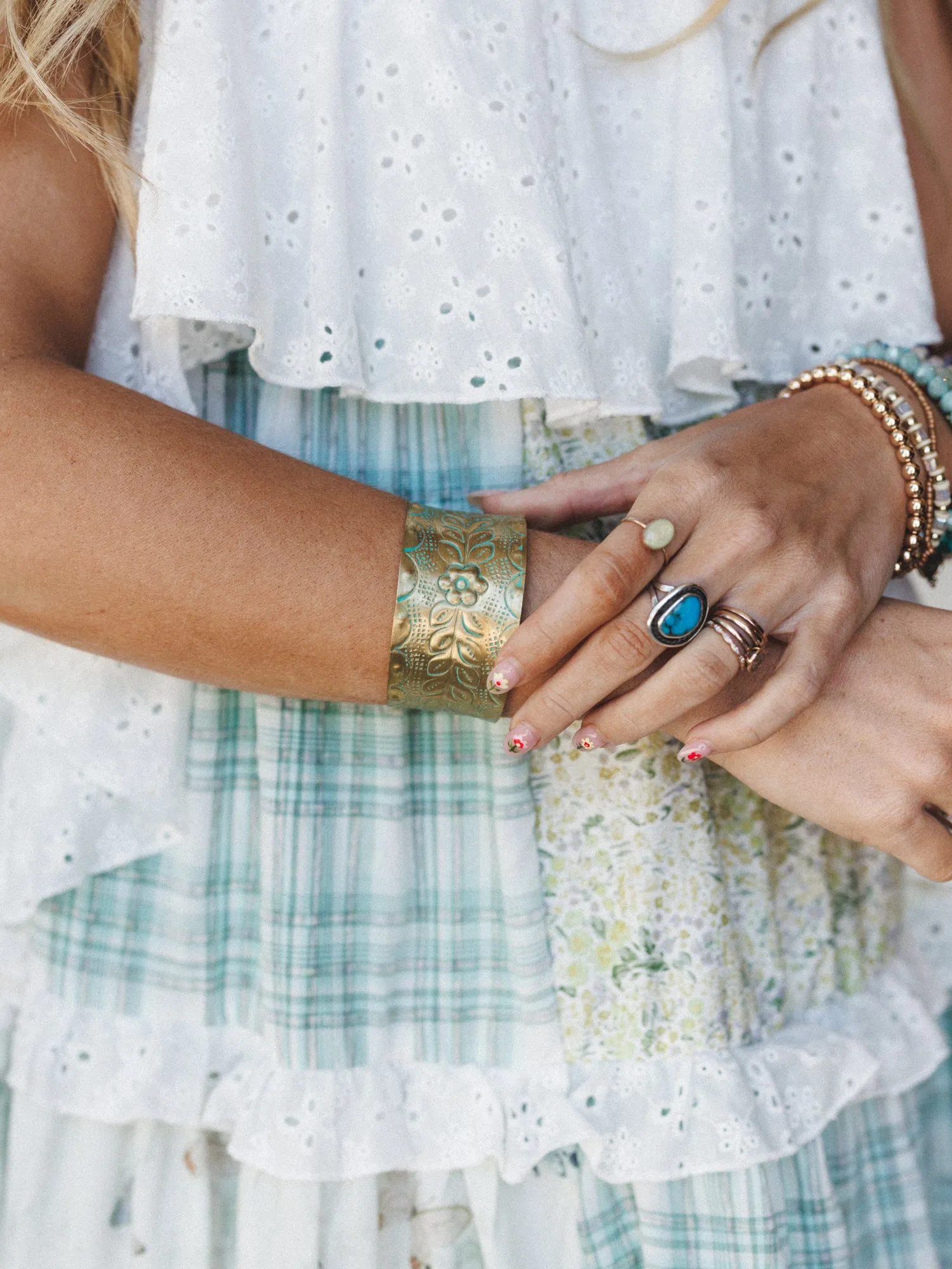 Petals in the Wind Cuff - Gold sold by Three Bird Nest product image thumbnail 2