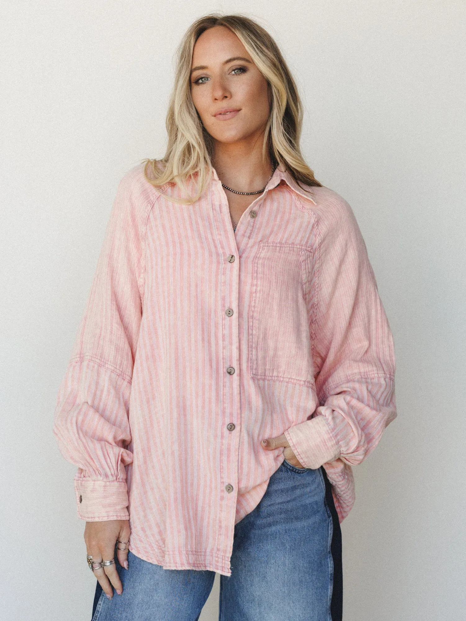 Sun Flare Striped Top - Apricot sold by Three Bird Nest