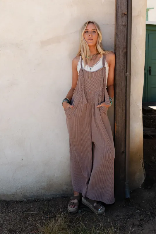 The Nest Urban Light Textured Jumpsuit - Acorn - Pre Order made by Three Bird Nest