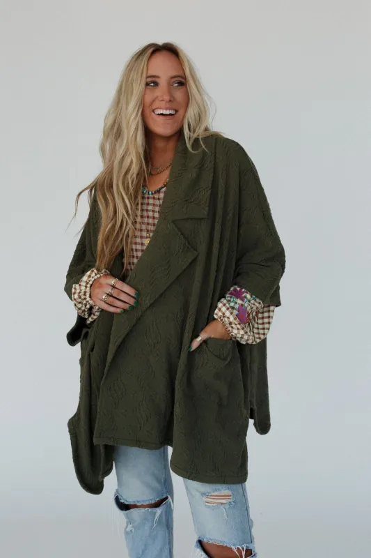 Elea Cardigan - Olive - Pre Order made by Jnna