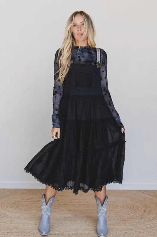 Harvest Haze Overalls Dress - Black - Pre Order made by Davi & Dani