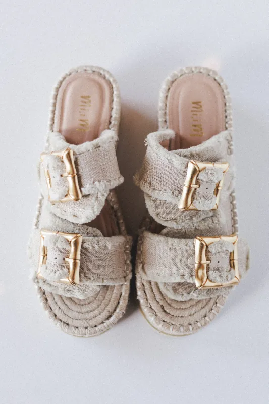 Beachside Soul Square Buckle Sandals - Beige - Pre Order made by Mi.iM