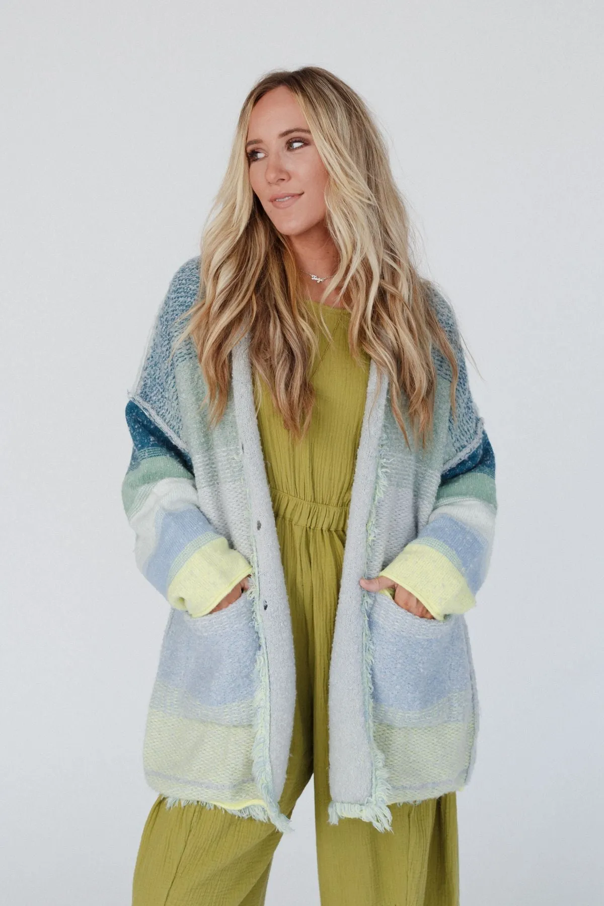 Worlds Collide Cardigan - Blue - Pre Order sold by Three Bird Nest product image thumbnail 2