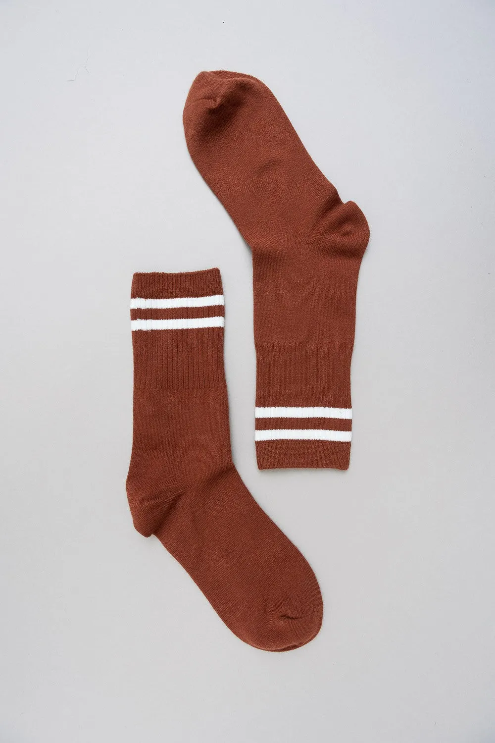 Sleepaway Style Retro Stripe Socks - Rust - Pre Order sold by Three Bird Nest product image thumbnail 2