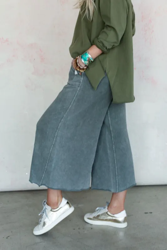Relaxing Robin Wide Leg Pant - Ash - Pre Order made by easel