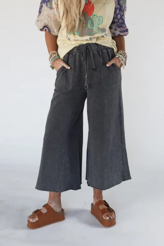Relaxing Robin Wide Leg Pant - Black - Pre Order made by easel