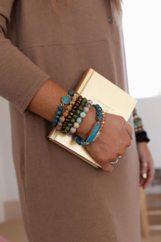 Blue Lagoon Bracelet Set - Blue - Pre Order made by Three Bird Nest