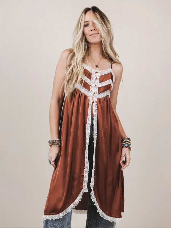 Sweet Nightingale Top - Chestnut - Pre Order made by Listicle