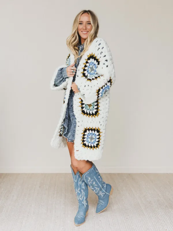 Not Your Grannys Cardigan - White - Pre Order made by Davi & Dani