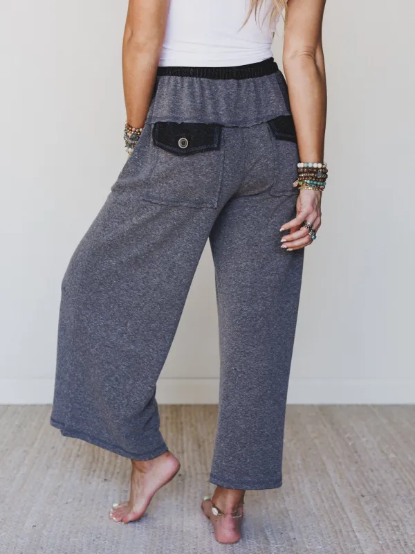 The Nest Jodi Wide Leg Pants - Black - Pre Order made by Three Bird Nest