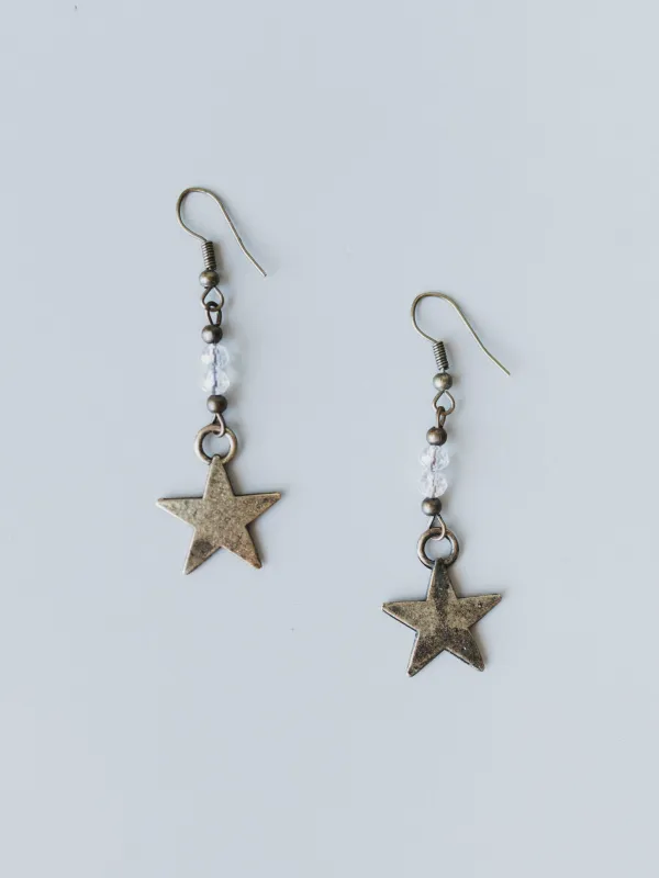 Macey Star Earrings - Gold - Pre Order made by Three Bird Nest