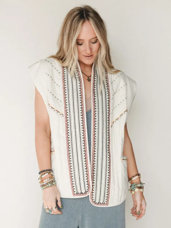 Juniper Vest - Beige - Pre Order made by Three Bird Nest
