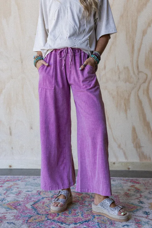 Dream Awake Wide Leg Pants - Pink - Pre Order made by easel