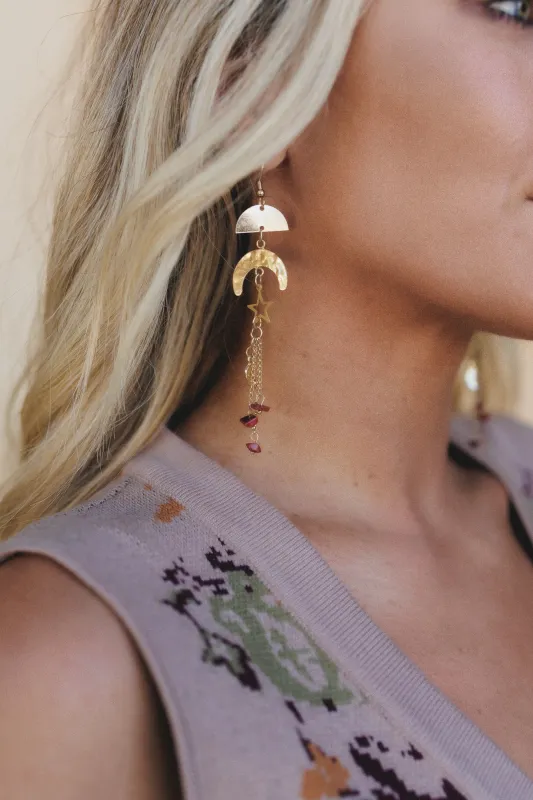 Sky Charmer Earrings - Gold - Pre Order made by Three Bird Nest