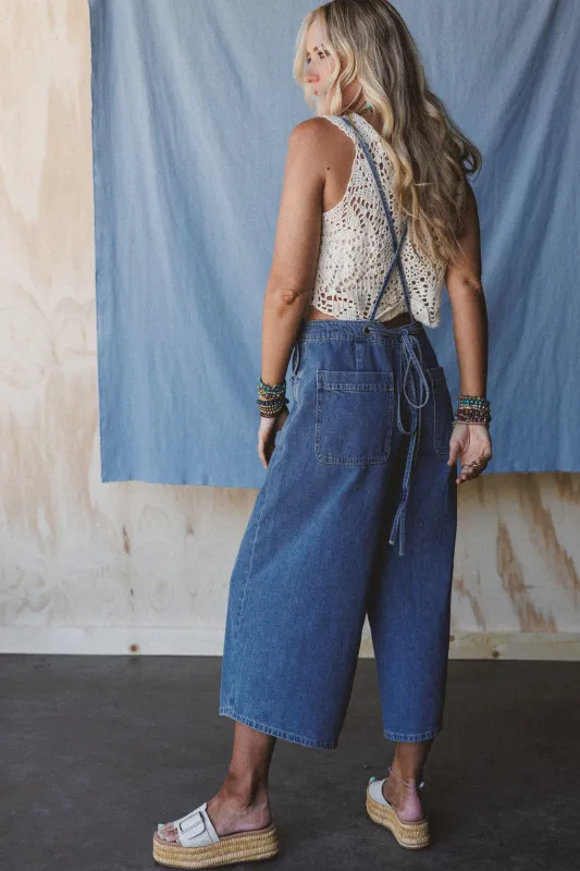 Rustic Blues Wide Leg Overalls - Medium Denim - Pre Order made by Zenana