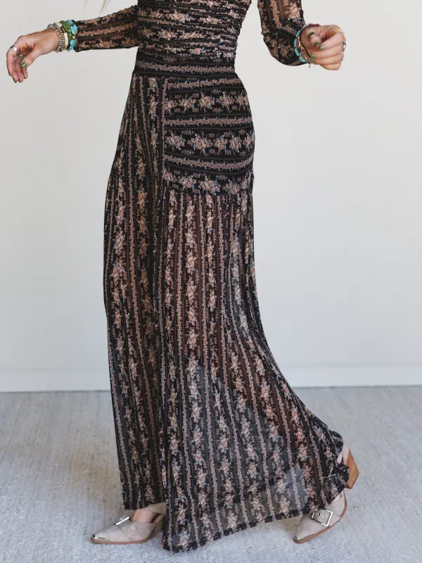 Drift Mode Floral Print Pants - Black - Pre Order made by Promesa