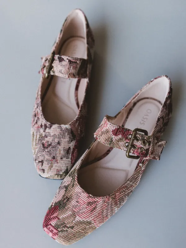 Soho Ballet Flats - Mauve Tapestry - Pre Order made by Oasis Society