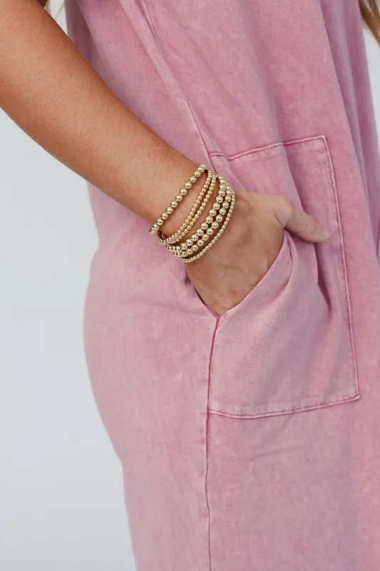Ethereal Shine Stacked Bracelet - Gold - Pre Order made by Three Bird Nest