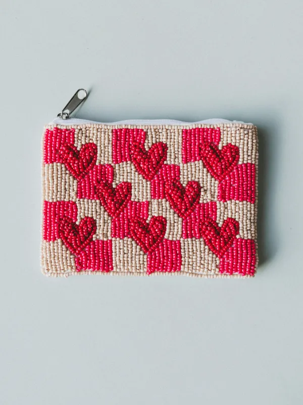 All About Hearts Coin Purse - Multi - Pre Order made by Three Bird Nest