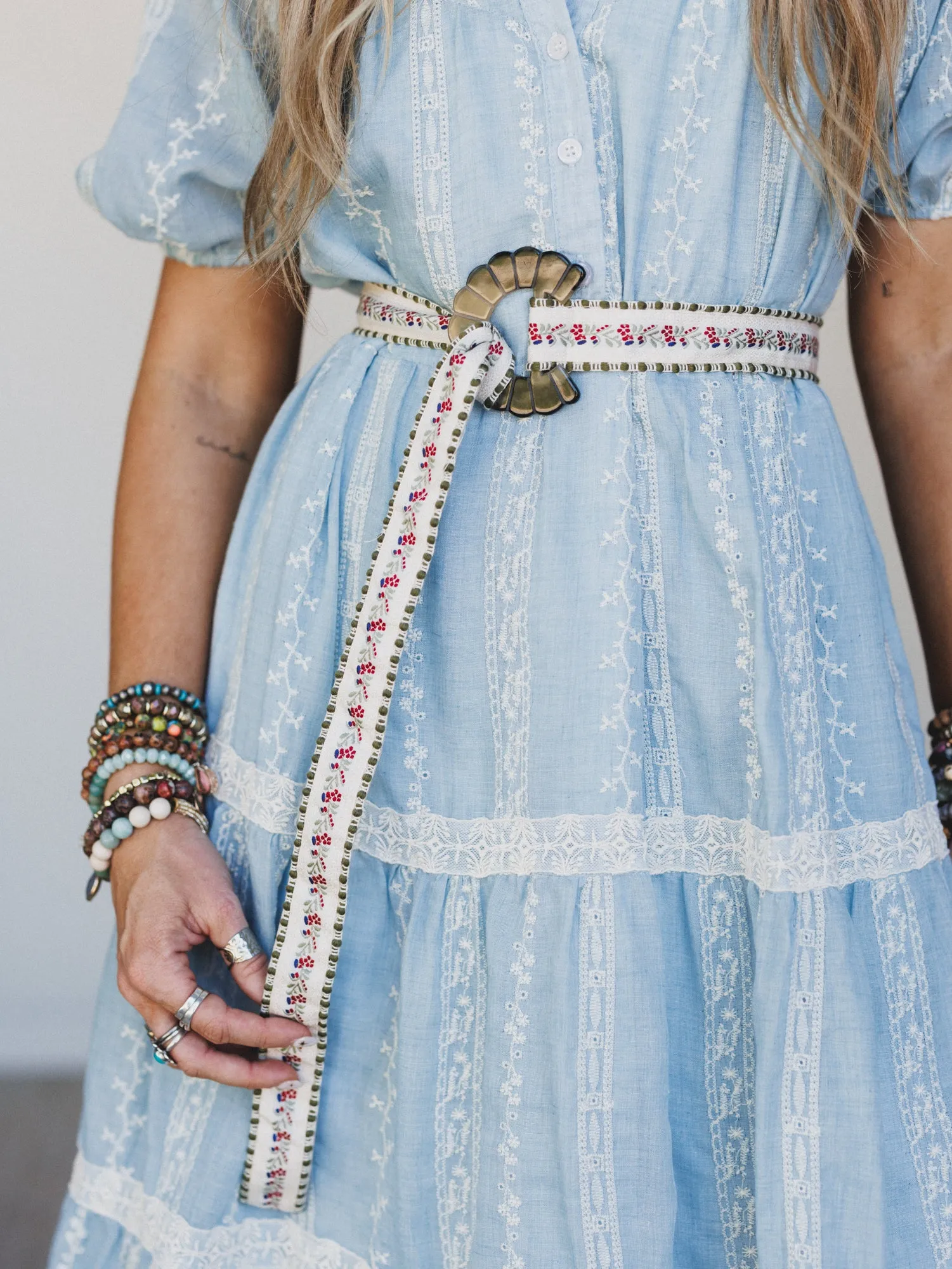 Spring Flower Belt - Olive - Pre Order sold by Three Bird Nest