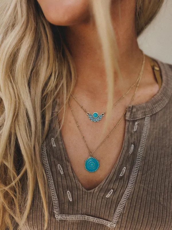 Radiant Wild Necklace - Turquoise - Pre Order made by Three Bird Nest