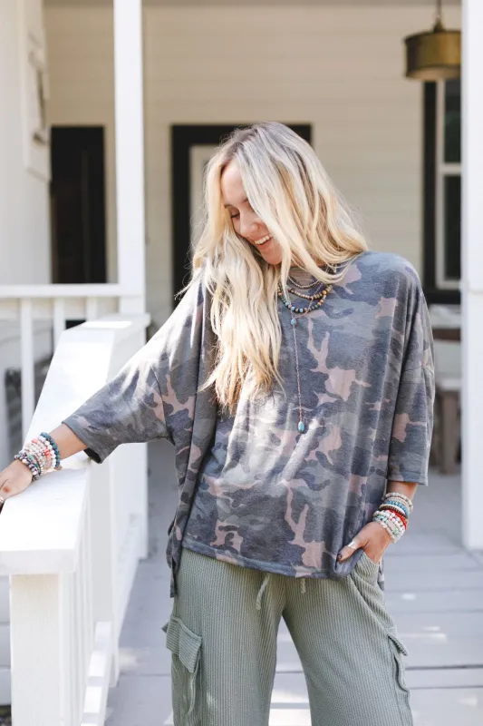 The Nest Country Girl Camo Top - Army - Pre Order made by Three Bird Nest